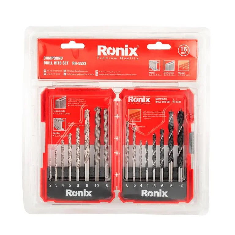 RONIX Compound Drill Bit 16pc Set RH5583 | Drill bits in Dar Tanzania
