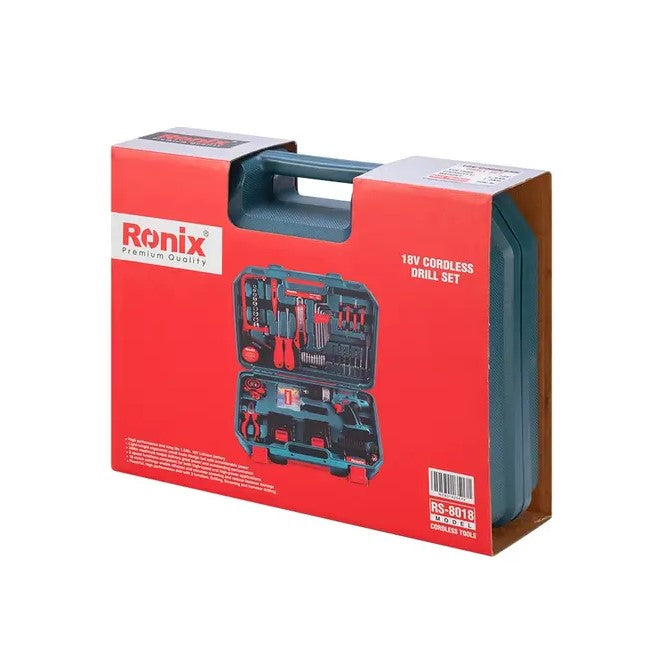 RONIX RS-8018, Cordless Drill with 53pc Hand Tools Toolkit in Tanzania