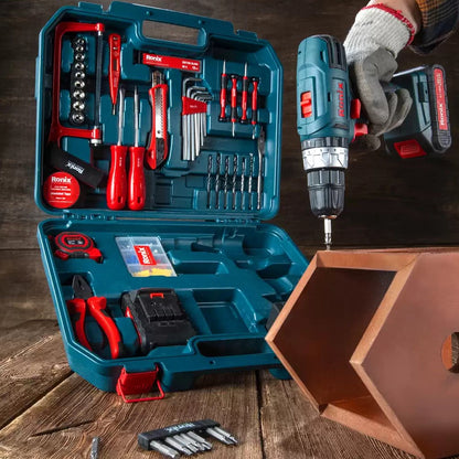 RONIX RS-8018, Cordless Drill with 53pc Hand Tools Toolkit in Tanzania