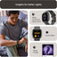 Man using a smartwatch with sleep tracking features displayed on screen