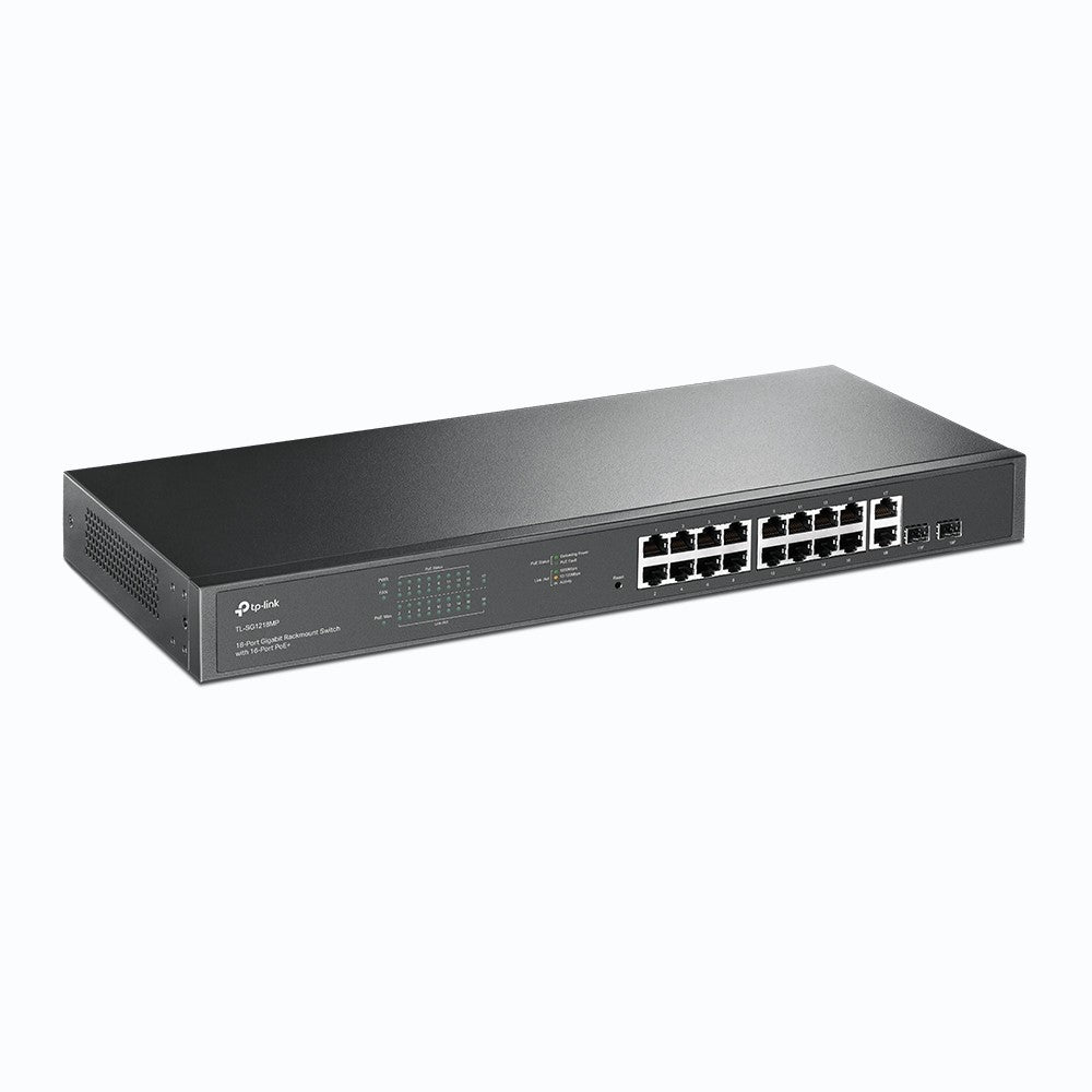 TP-LINK 18-Port Gigabit Switch with 16-Port PoE+ TL-SG1218MP