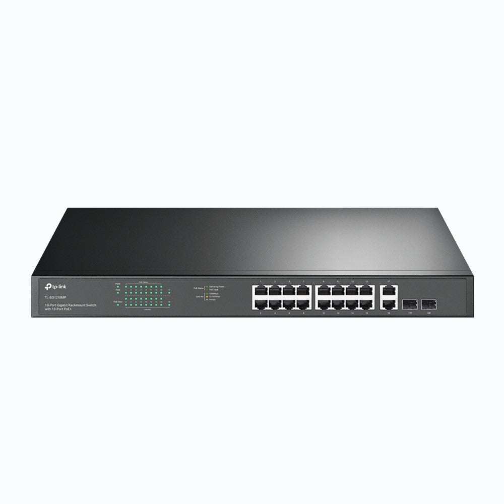 TP-LINK 18-Port Gigabit Switch with 16-Port PoE+ TL-SG1218MP
