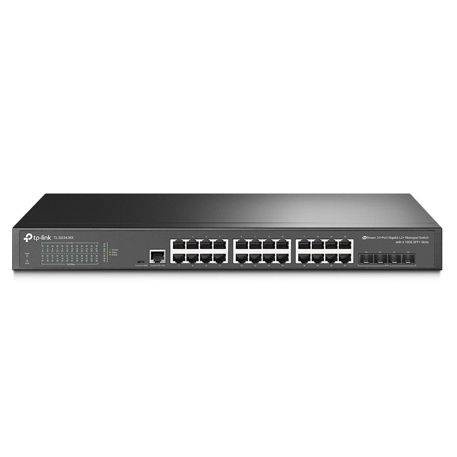 TP-LINK SG3428X, JetStream 24-Port Gigabit Managed Switch, 4 10GE SFP+