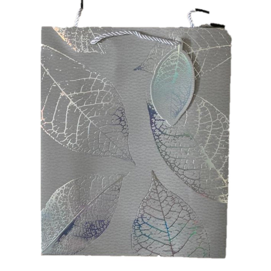 Silver Foil With Leaves Gift Bag A4 | Gift bags in Dar Tanzania