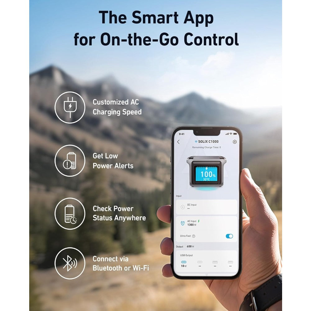 ANKER SOLIX C1000, 1056Wh, 1800W, Portable Power Station