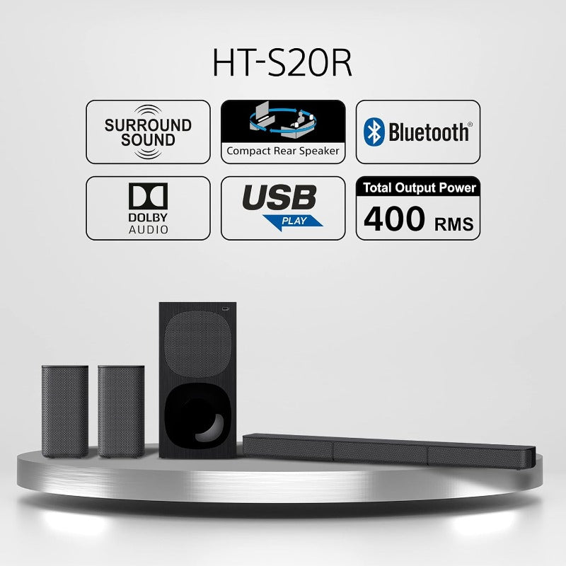 SONY HT-S20R 400 Watts Bluetooth Home Cinema Sound Bar in Dar