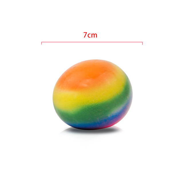 2 Pack Rainbow Stress Relief Toy Sticky Ball - Anti Maroc