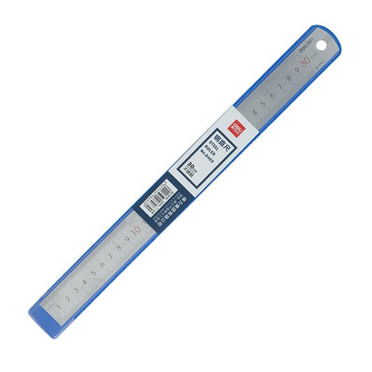 DELI 30cm Steel Ruler | School stationery in Tanzania