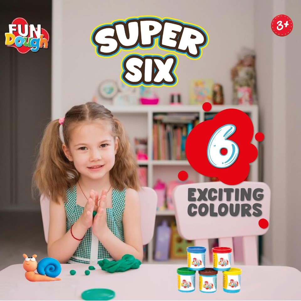 FUNSKOOL Super 6 Fun Dough Tubs | Clay Dough in Tanzania