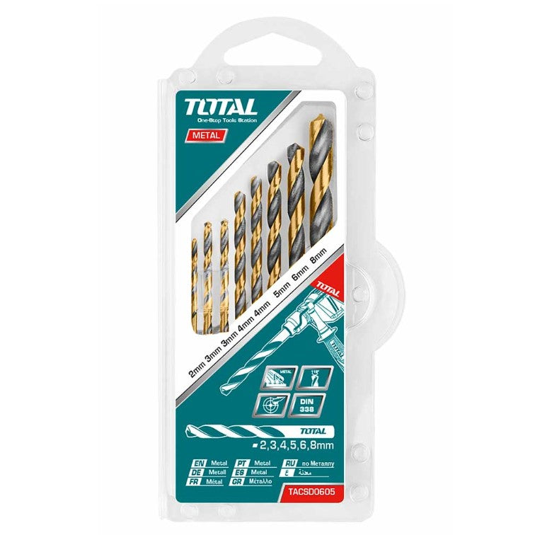 TOTAL HSS Twist Drill Bit 8pc Set TACSD0801 | Drill bits in Dar Tanzania