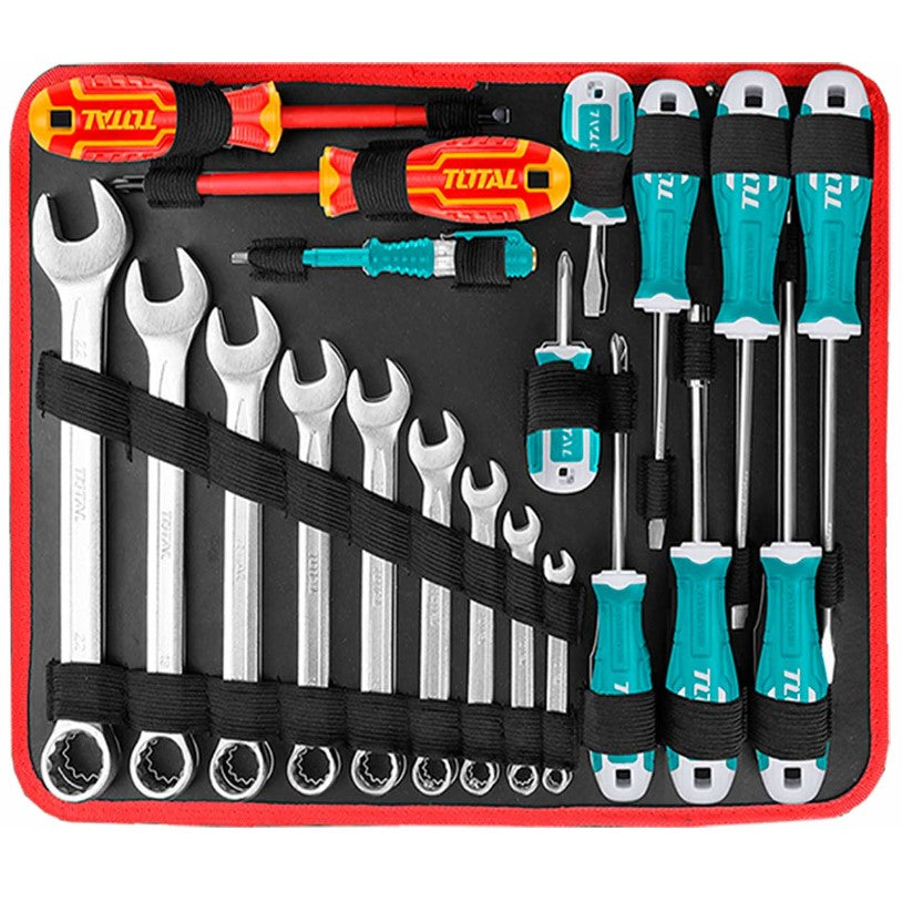 TOTAL 147pc Hand Tools Toolkit Set In Aluminum Suitcase THKTHP21476