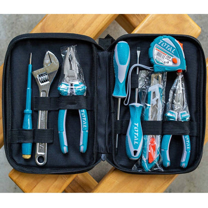 TOTAL 8pc Hand Toolkit Set in Canvas Pouch THKTHP90086
