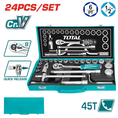 TOTAL 24pc Ratchet Handle Toolset THT141253 | Toolkit in Dar Tanzania