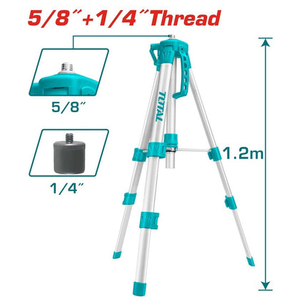TOTAL TRIPOD STAND FOR LASER LEVELS 1.20m TLLT01152
