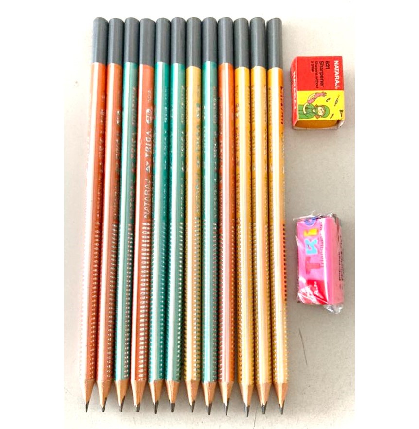 NATARAJ Triga Extra Dark 2B Triangular Pencils | Stationery in Dar