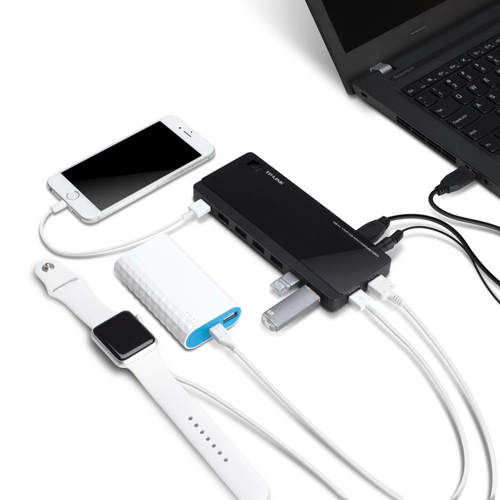 TPLINK UH720 7 Port USB Adapter,2 Charging port | USB Adapter Tanzania
