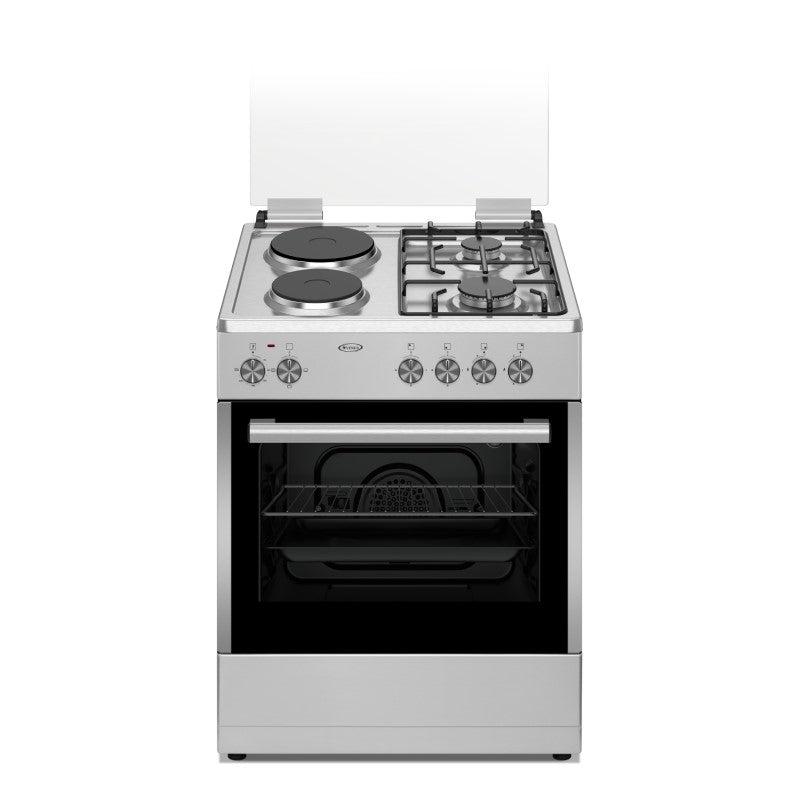 Venus 60x58cm Cooker, 2 Gas Burners & 2 Electric Plate, Electric Oven VC6622-ESD