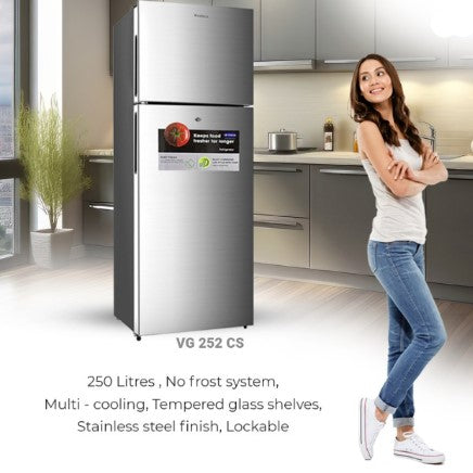 VENUS VG252CS 250 Lt, No-frost, 2 Door Fridge in Tanzania