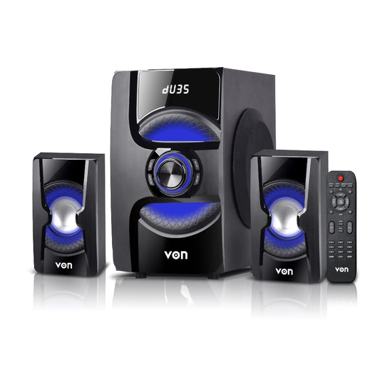 VON VSW0962BEK, 2.1 Ch, 96 Watts, Bluetooth Subwoofer | VON Tanzania