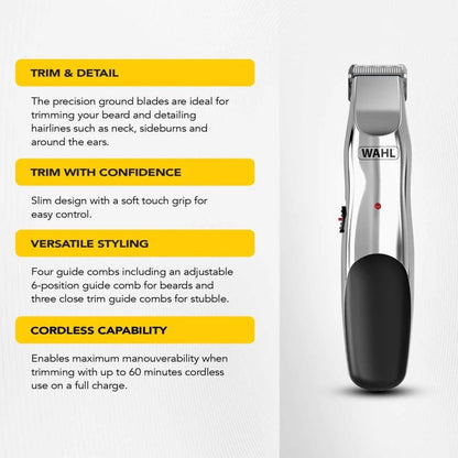 WAHL GroomsMan Rechargeable Stubble And Beard Trimmer 9916-1117