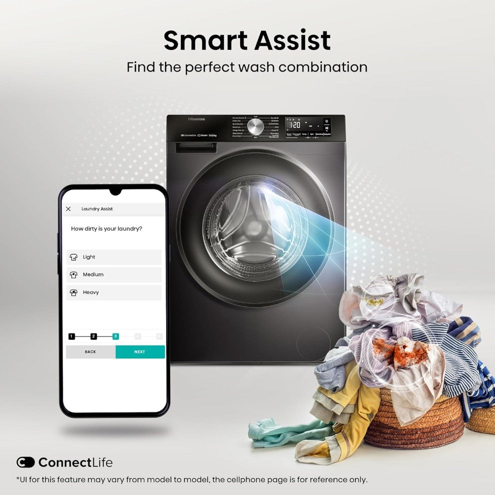 Hisense WD3S1042BB 10.5 kg Washing And Dryer Machine in Dar Tanzania 