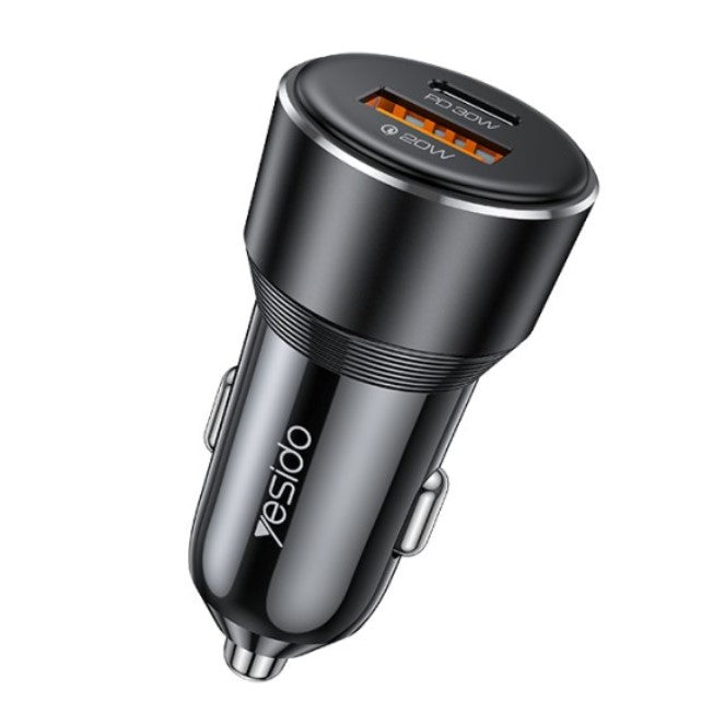 YESIDO Fast Charging 50W, Type-C, USB-A, Car Charger Y64 | Tanzania