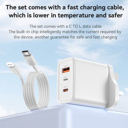 YESIDO Quick Charging 65W, Type-C, Lightning, 1 USB, Wall Charger YC89