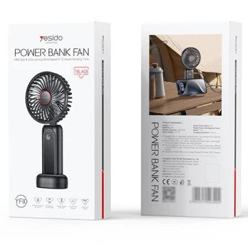 YESIDO 4000mAh Power Bank Fan, Type-C, YF10 | Gadgets in Tanzania