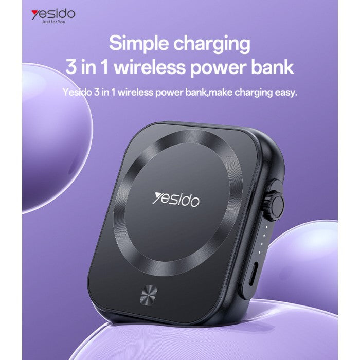 YESIDO Mag, 5,000mAh, 20W PD, Wireless Power Bank YP59 | Tanzania