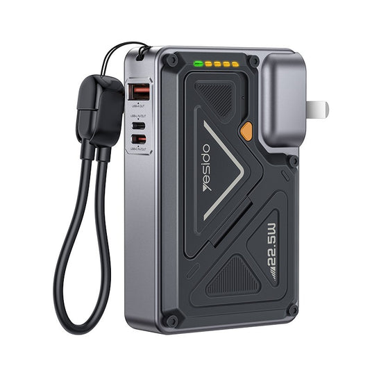YESIDO, 10000mAh, 22.5W PD, USB and Wireless Power Bank YP89