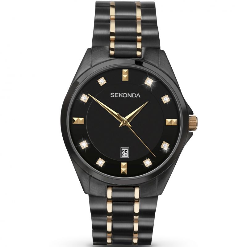 SEKONDA Men Black Gold Steel Watch 1003 | Watches in Dar Tanzania