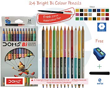 DOMS Bi Two Sided Color Pencils | School stationery in Dar Tanzania