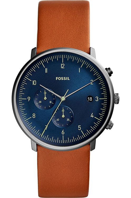 MEN'S FOSSIL CHASE TIMER CHRONOGRAPH LUGGAGE LEATHER WATCH FS5486