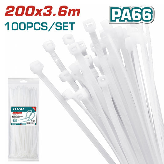 TOTAL Cable Ties 200mm x 3.6mm, 100pcs | Cable ties in Dar Tanzania