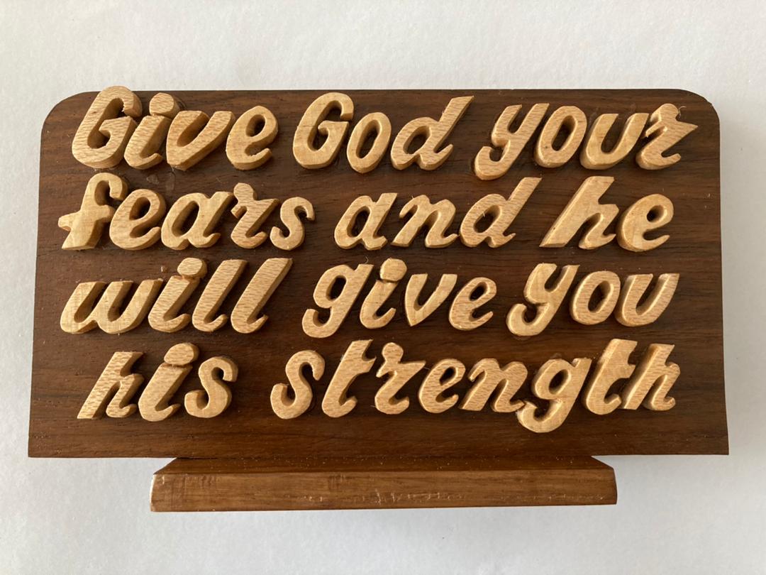 God Quotation Wooden Frame | Wooden crafts in Dar Tanzania