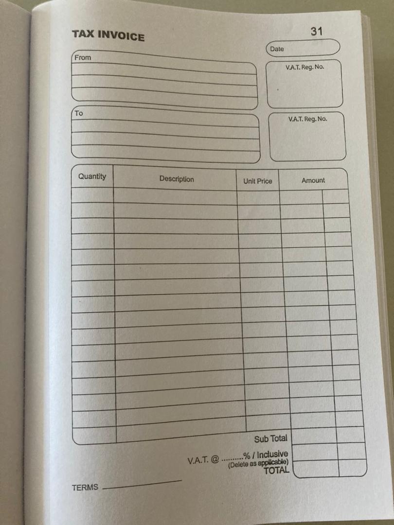 OFFICEPOINT A5 100sht Invoice Book  | Office supplies in Dar Tanzania