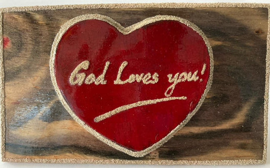 God Loves You Eggshell Frame | Handcrafted Gifts in Dar Tanzania