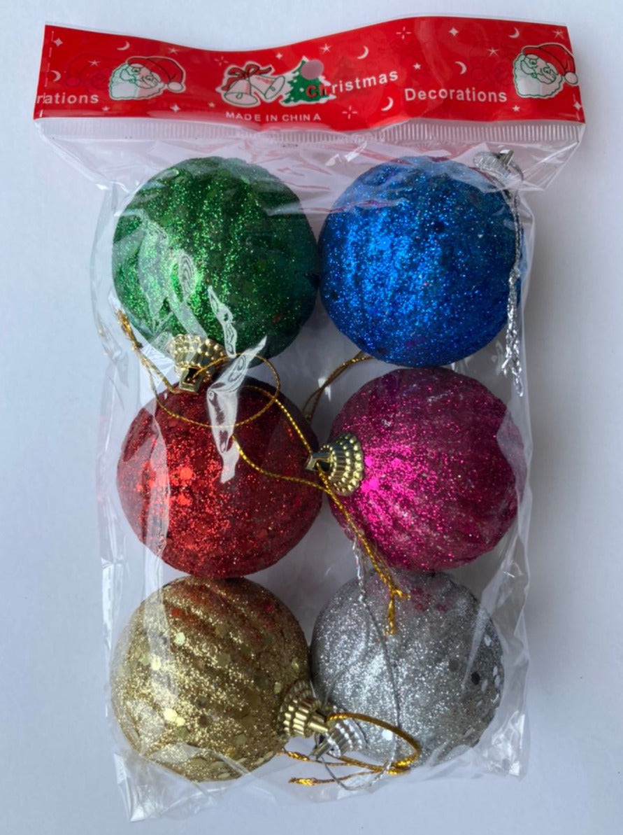 6pcs Nut Glitter Xmas Tree Balls | Christmas décor in Dar Tanzania