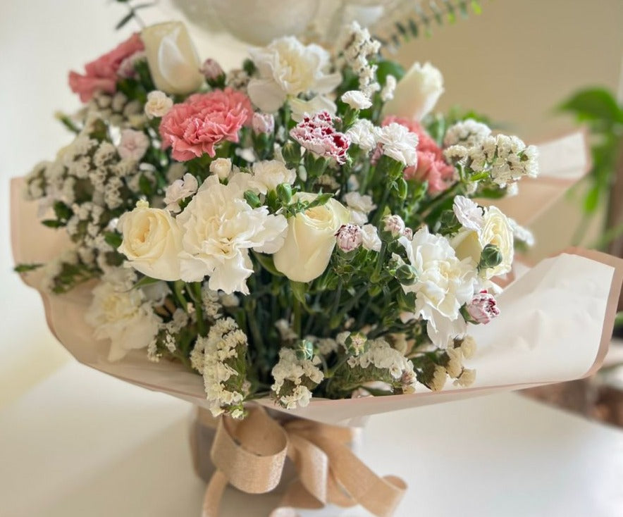 White Winter Flower Bouquet | Fresh Flower bouquets in Dar Tanzania