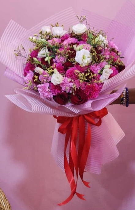 Love Pink 45cm Flower Bouquet | Fresh Flower bouquets in Dar Tanzania