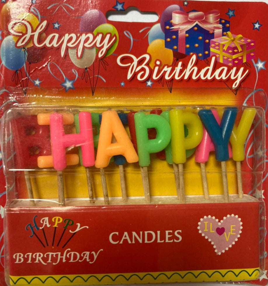 Happy Birthday Letter Candles in Sticks | Party décor in Dar Tanzania
