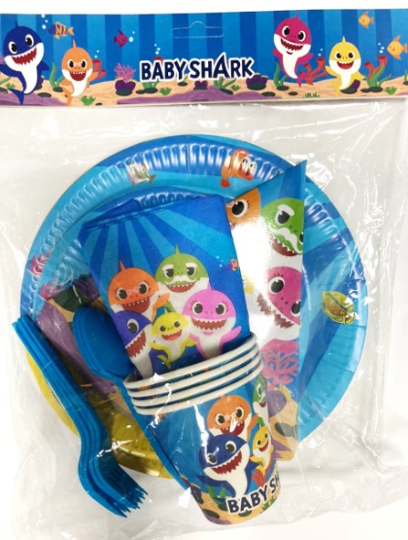Baby Shark Plate Glass Party Set | Party supplies in Dar Tanzania