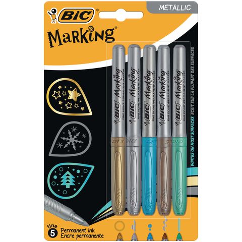 BIC Metallic Markers Assorted Colours | Bic Gold Markers in Dar 