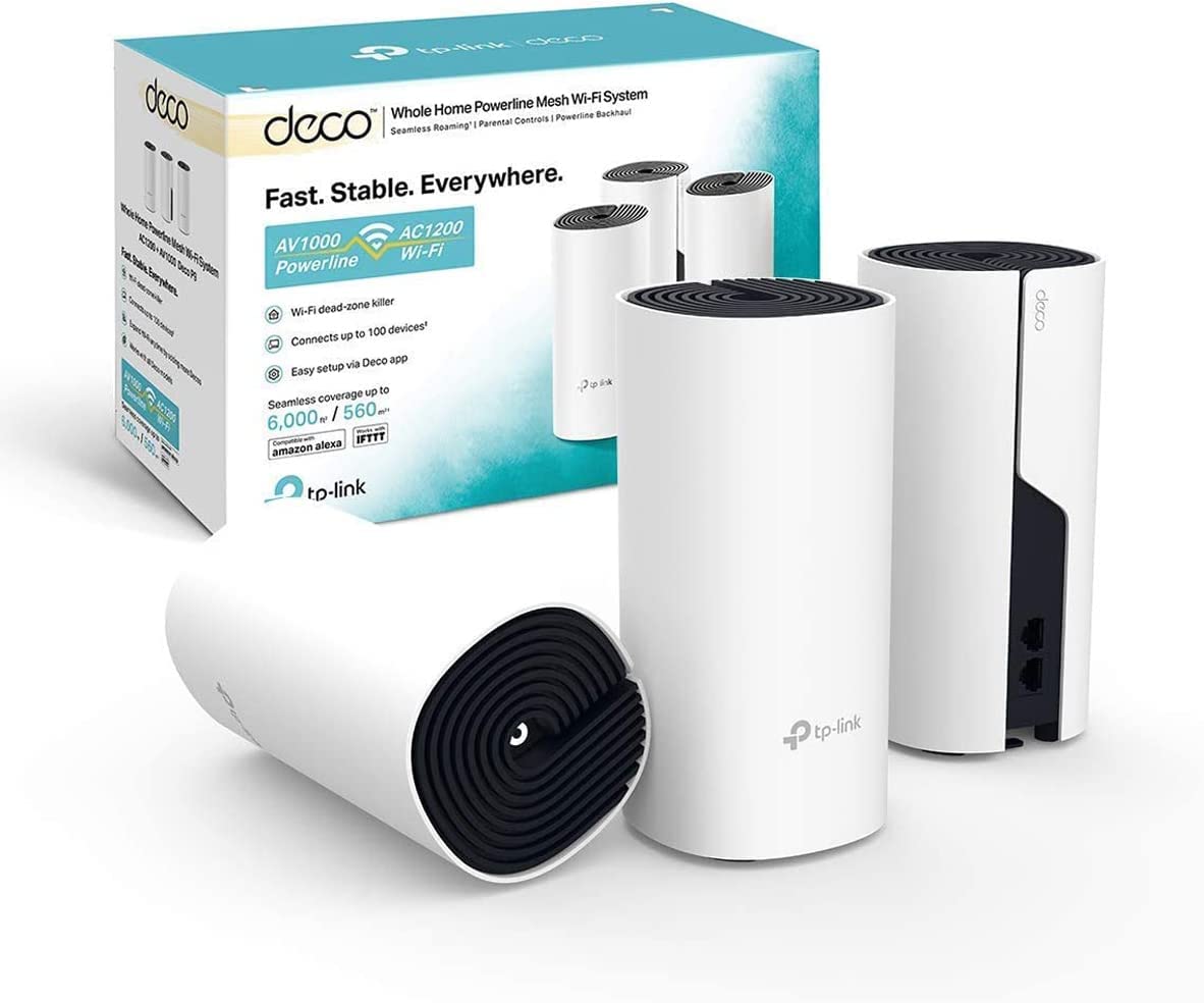 TP-LINK Deco P9 AC1200 + AV1000 Whole Home Hybrid Mesh Wi-Fi System