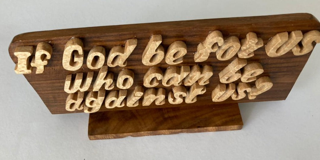 Wooden God Quotation Frame | God hand craft frames in Dar Tanzania