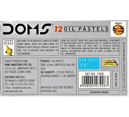 DOMS Oil Pastels with Scrapper 7908 | Doms Colors in Dar
