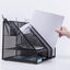 DELI Metal Mesh Multifunction Magazine Rack & Stationery Compartments 