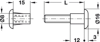 HAFELE Connecting Screw 30-39mm | Furniture Fittings In Dar Tanzania