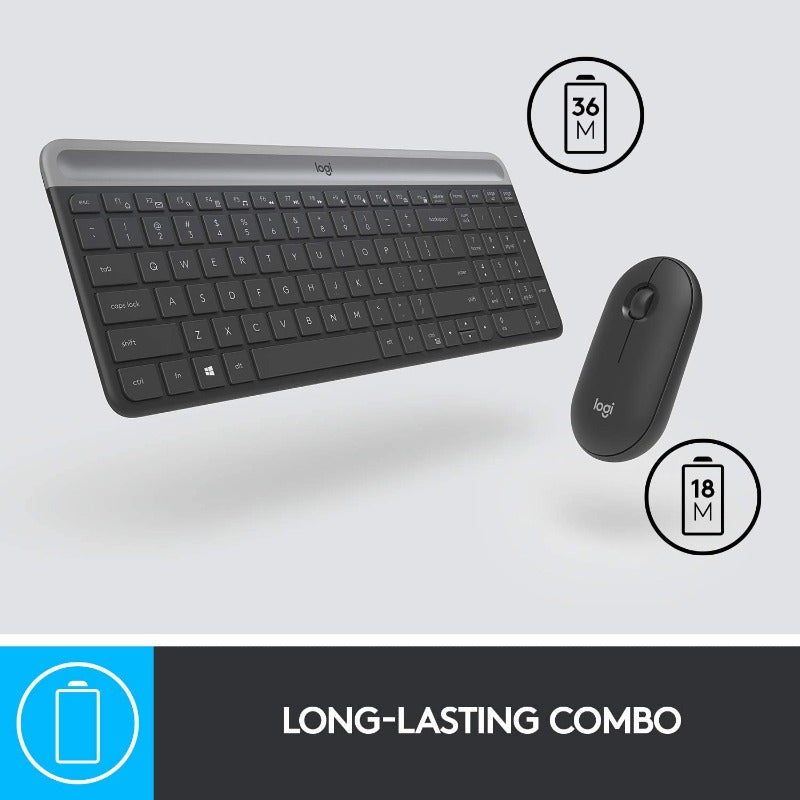 LOGITECH Slim Wireless Keyboard and Mouse Combo MK470 Dar Tanzania