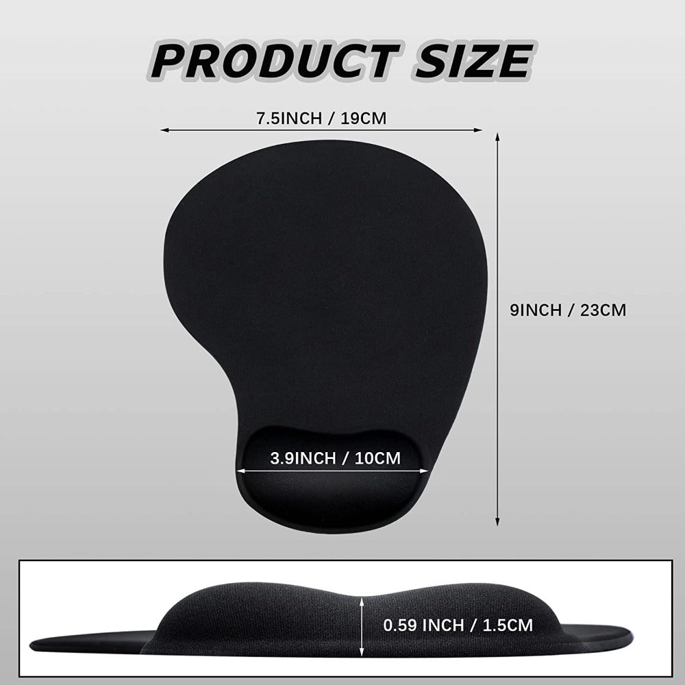 Black Mouse Pad With Wrist Rest | Mouse pads in Dar Tanzania